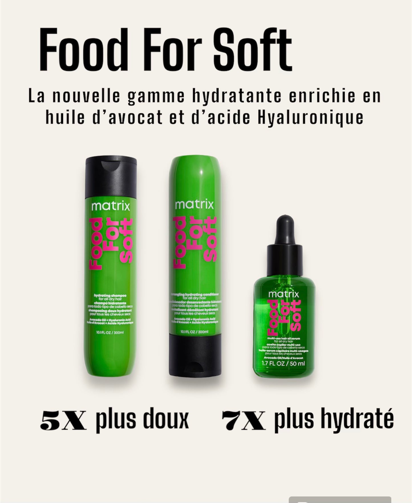 Shampooing Food For Soft hydratant 300ML